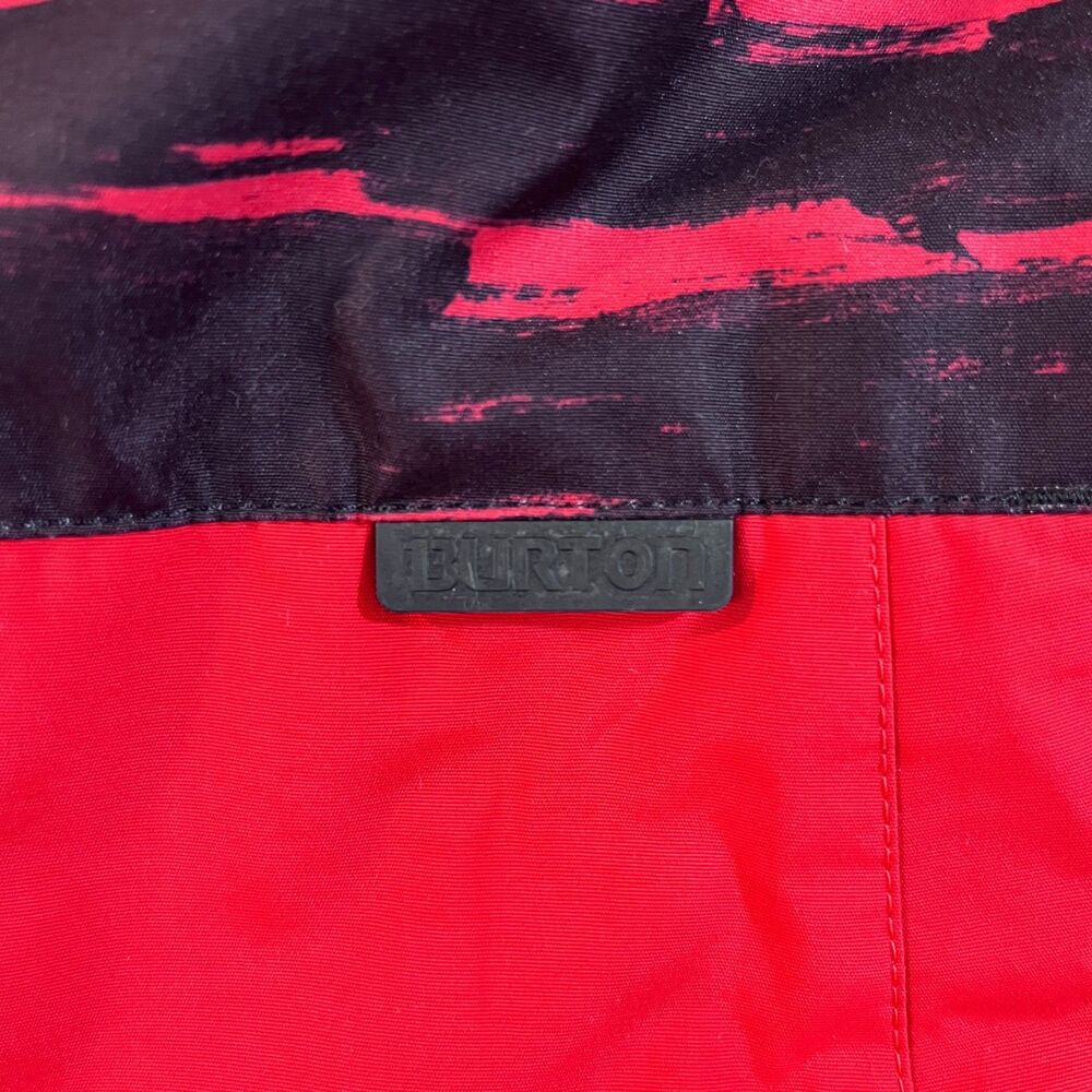 Burton Dry Ride Ski Snowboard Jacket Youth XL 18 Tiger Stripe Red Black - Picture 6 of 8